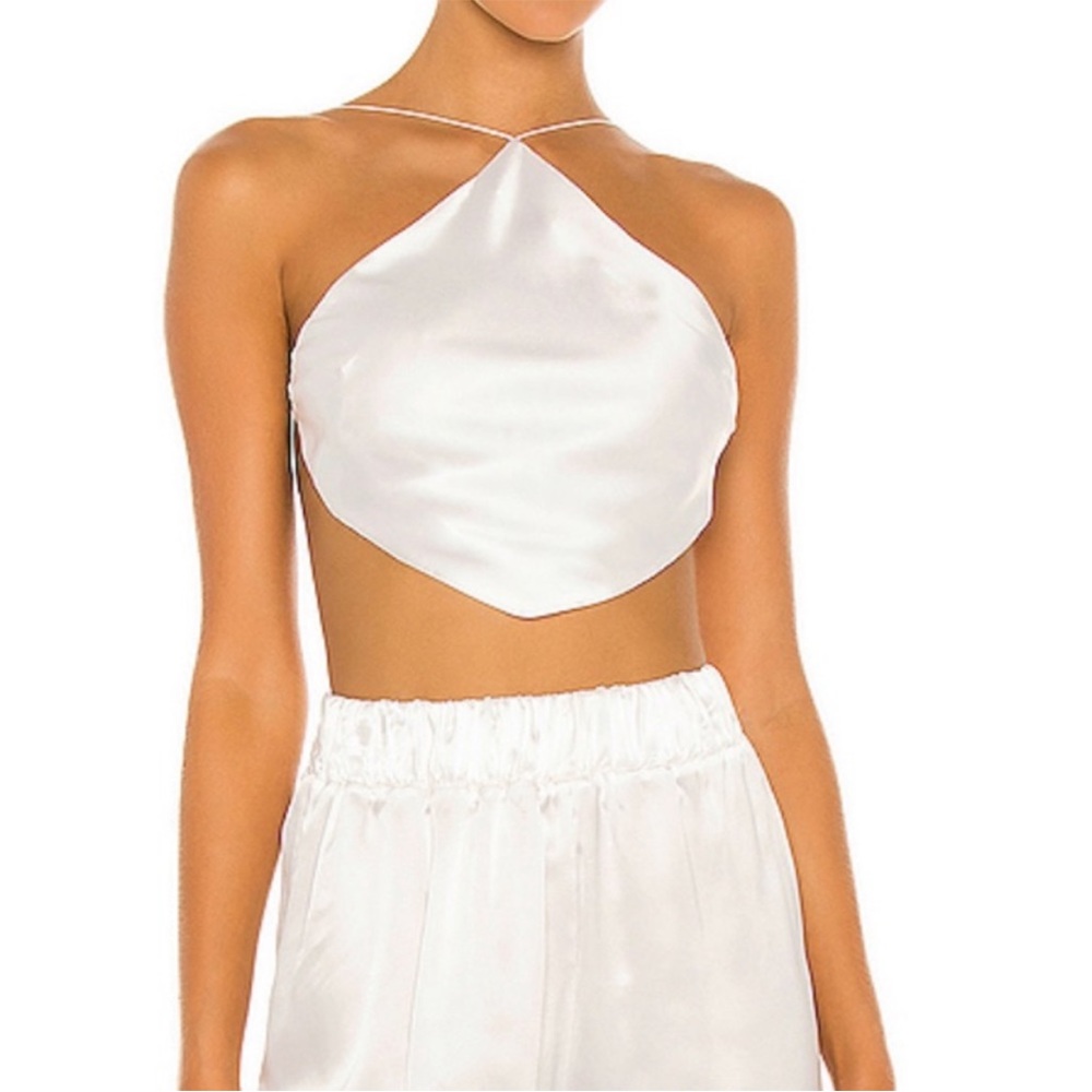 NATALIE ROLT BACKLESS SILK TOP size xs/s